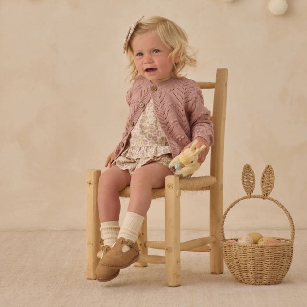 Quincy Mae Knit Cardigan Mauve