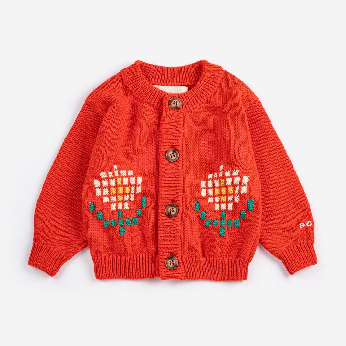 Bobo Choses Baby Pixel Daisy cardigan