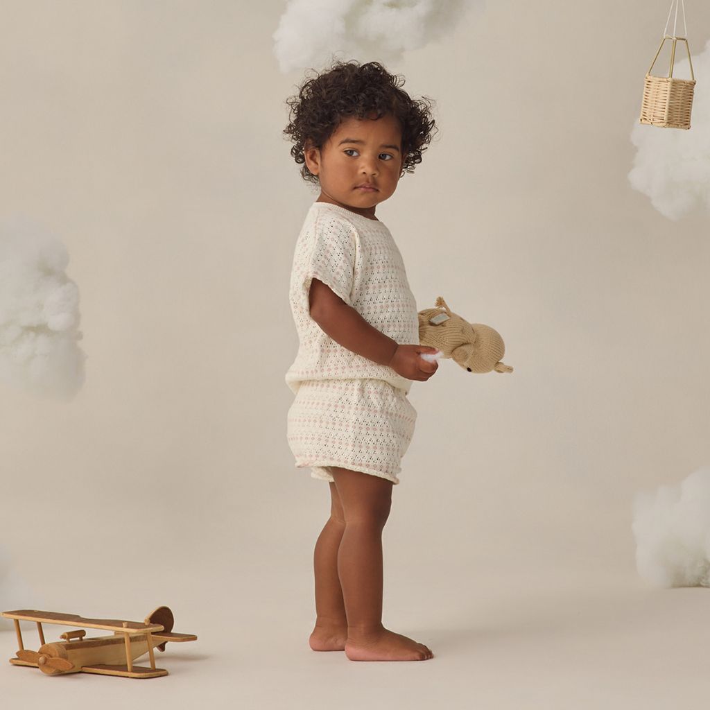 Quincy Mae Relaxed Summer Knit Set Ivory
