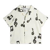 Mini Rodini Note AOP Muslin SS Shirt
