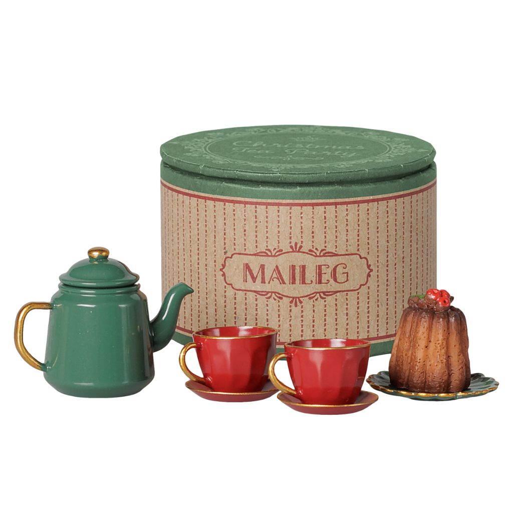 Maileg Christmas tea party, Mouse - Red/Green