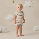 Quincy Mae Relaxed Summer Knit Set Ocean Stripe