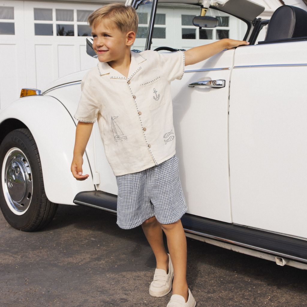 Rylee + Cru Lapel Collar Shirt Sailor