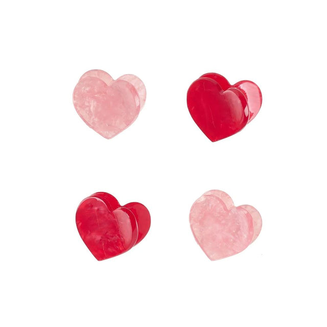 Rockahula Gingham Love Heart Claw Clip 4 Pack