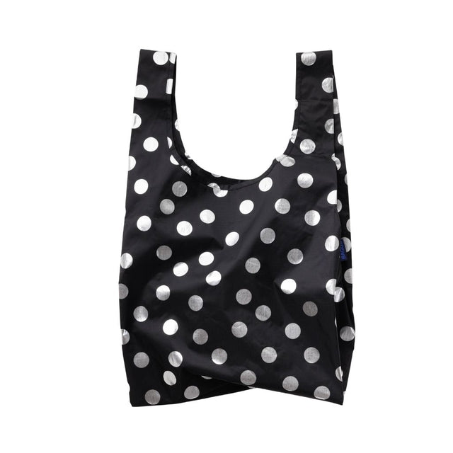 BAGGU Standard  - Silver Metallic Polka Dot