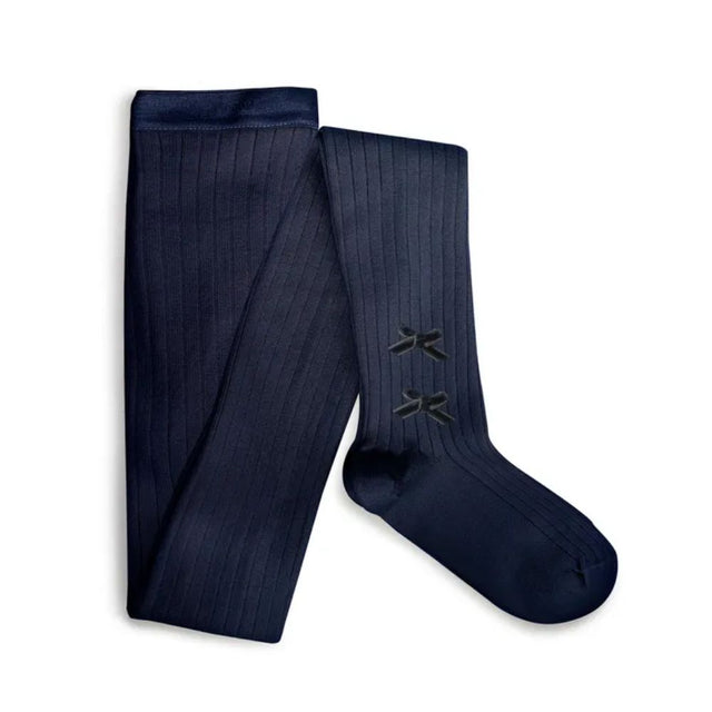 Collegien Capucine Ribbed Tights with Velvet Bows Nuit Étoilée