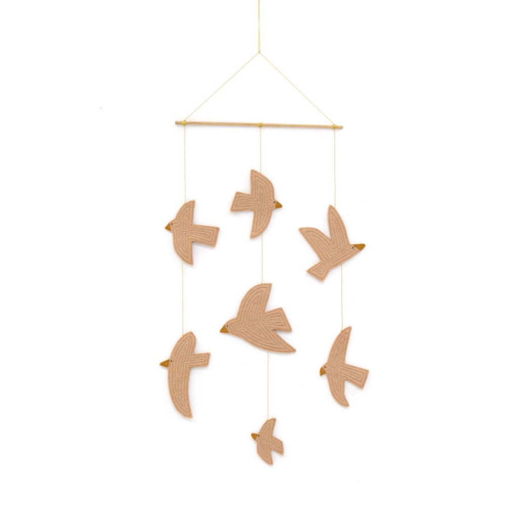 Muskhane Birdy Hanging Felted Mobile Nude