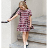 Rylee + Cru India Dress Burgundy Plaid