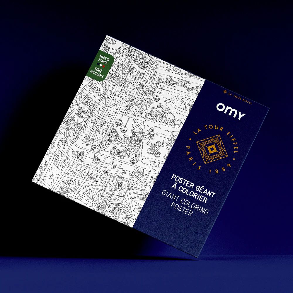 Omy Giant Colouring Poster- Tour Eiffel
