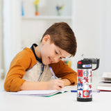 Thermos 14oz Stainless Steel Vaccum Insulated Straw Bottle with Bail Handle - Spiderman