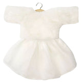 Minikane Clothing for Gordis Dolls 34cm- Kaya outfit with ecru faux fur sweater and white tutu