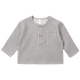 Quincy Mae Rory Shirt Midnight Gingham