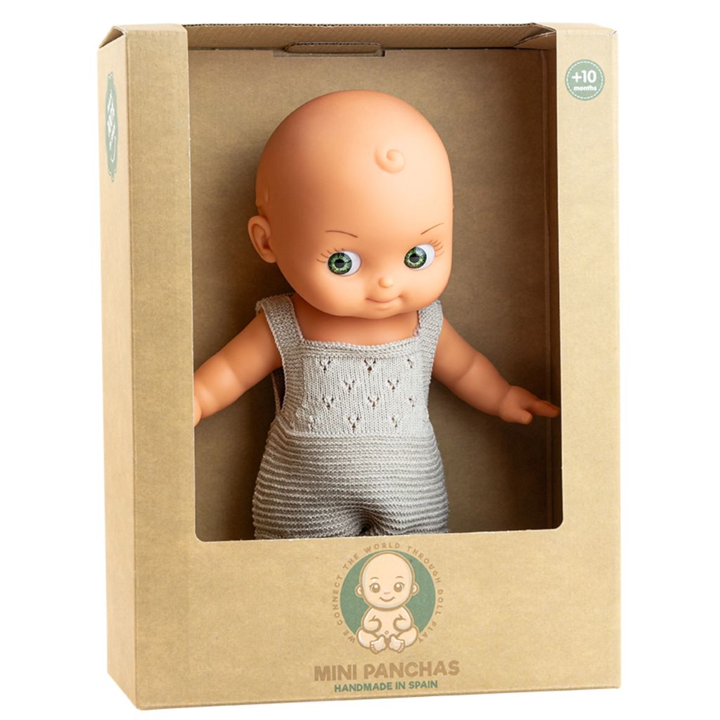 Paola Reina Mini Pancha Doll - Grey Romper