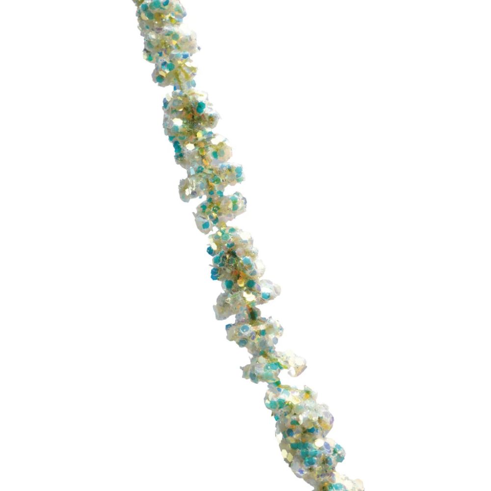 Foam Garland w/ Iridescent Glitter, Multi 72"