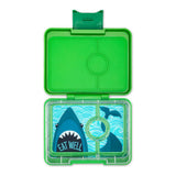Yumbox Snack Small Size 3 Compartment Bento Lunch Box - Shark Jurassic Green