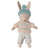 Maileg Winter Rabbit, Micro - Sand - Mint