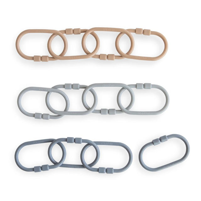 Mushie Chain Link Rings Natural / Stone / Tradewinds