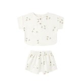 Quincy Mae Woven Boxy Top and Short Set Birds