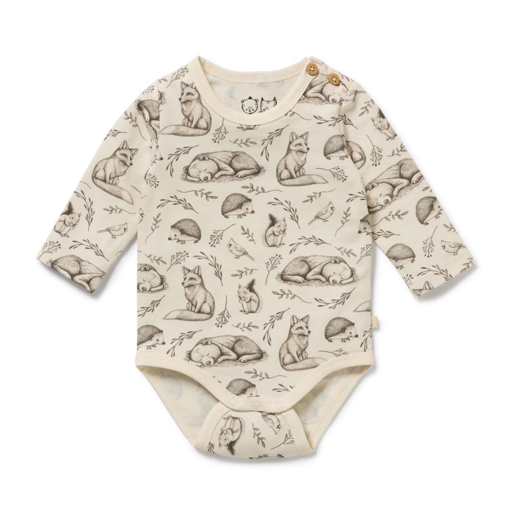 Wilson & Frenchy Foxglove Forest Organic Bodysuit