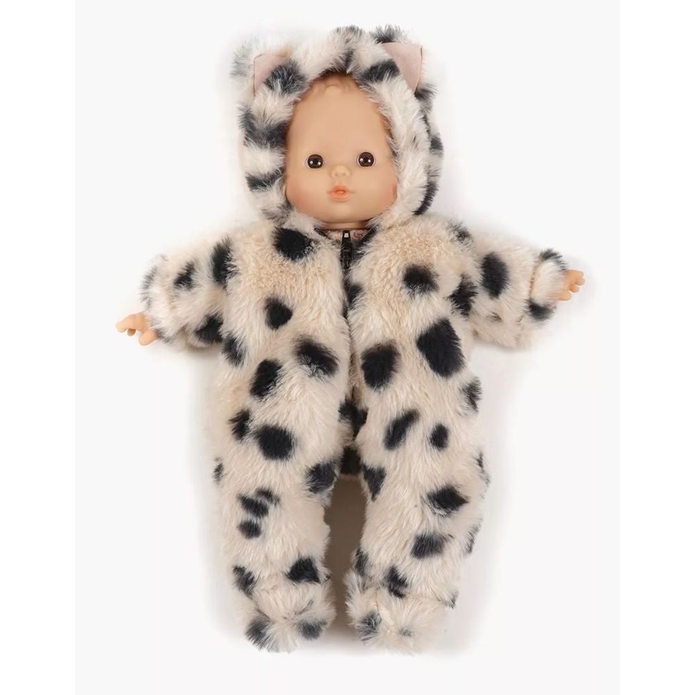 Minikane Babies Collection 28cm - Little Cat Jumpsuit in Dalmatian Faux Fur