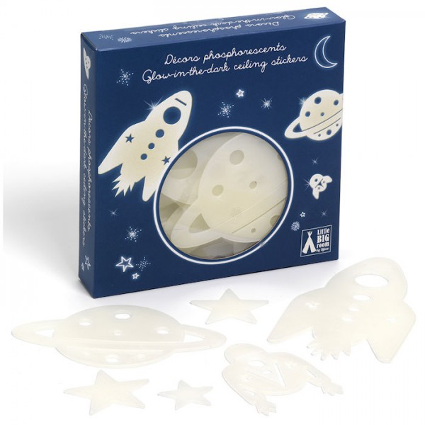 Djeco Decor- Glow in the Dark Decals Space Mission