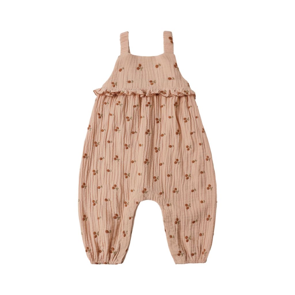 Rylee + Cru Kinsley Jumpsuit Cherry Embroidery