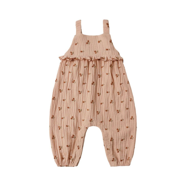 Rylee + Cru Kinsley Jumpsuit Cherry Embroidery