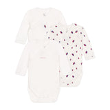 Petit Bateau LS Kimono Bodies 3pcs