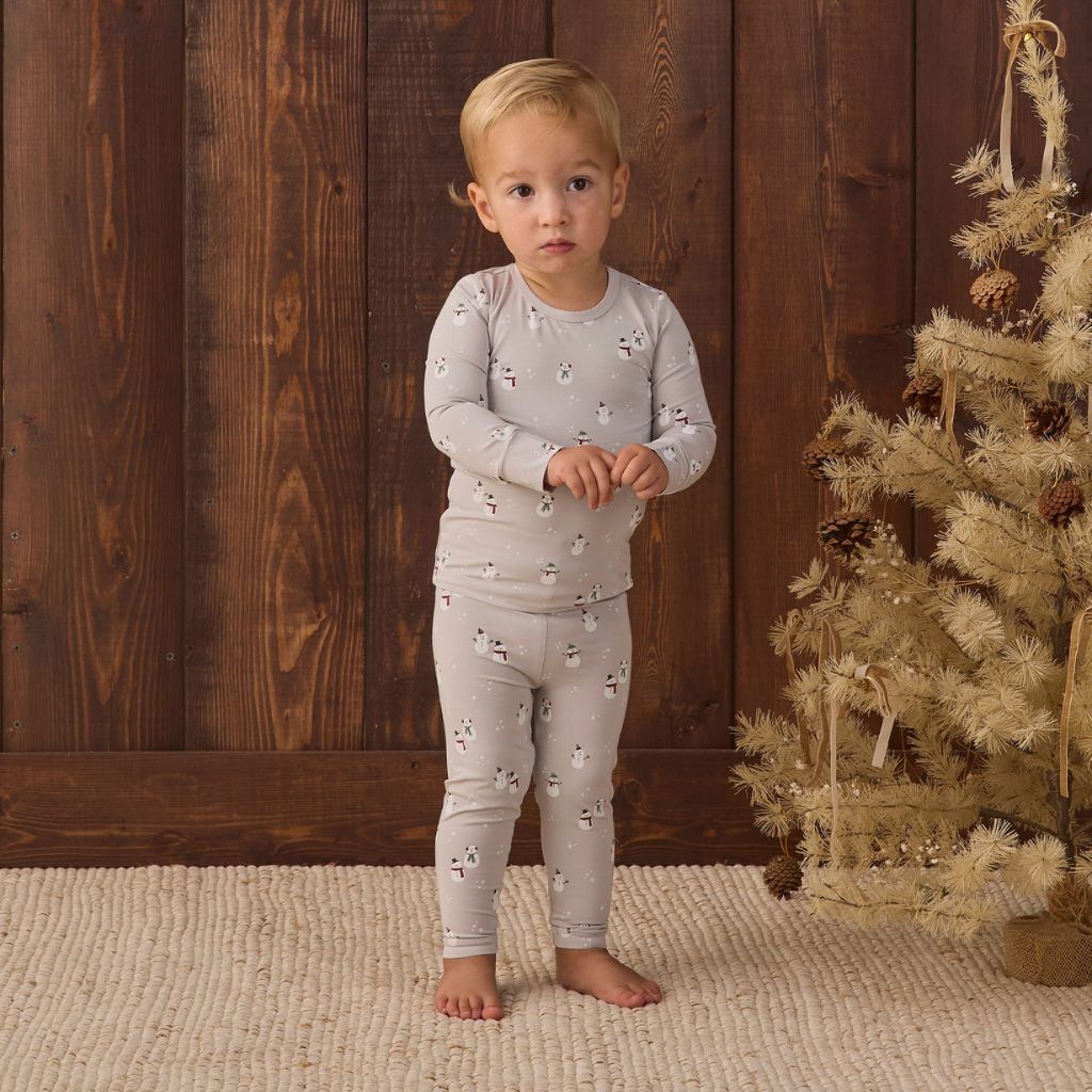 Quincy Mae Bamboo Pajama Set Snowman