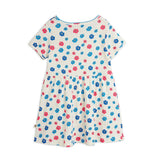 Mini Rodini Flowers Aop Picot Edge Pointelle Ss Dress