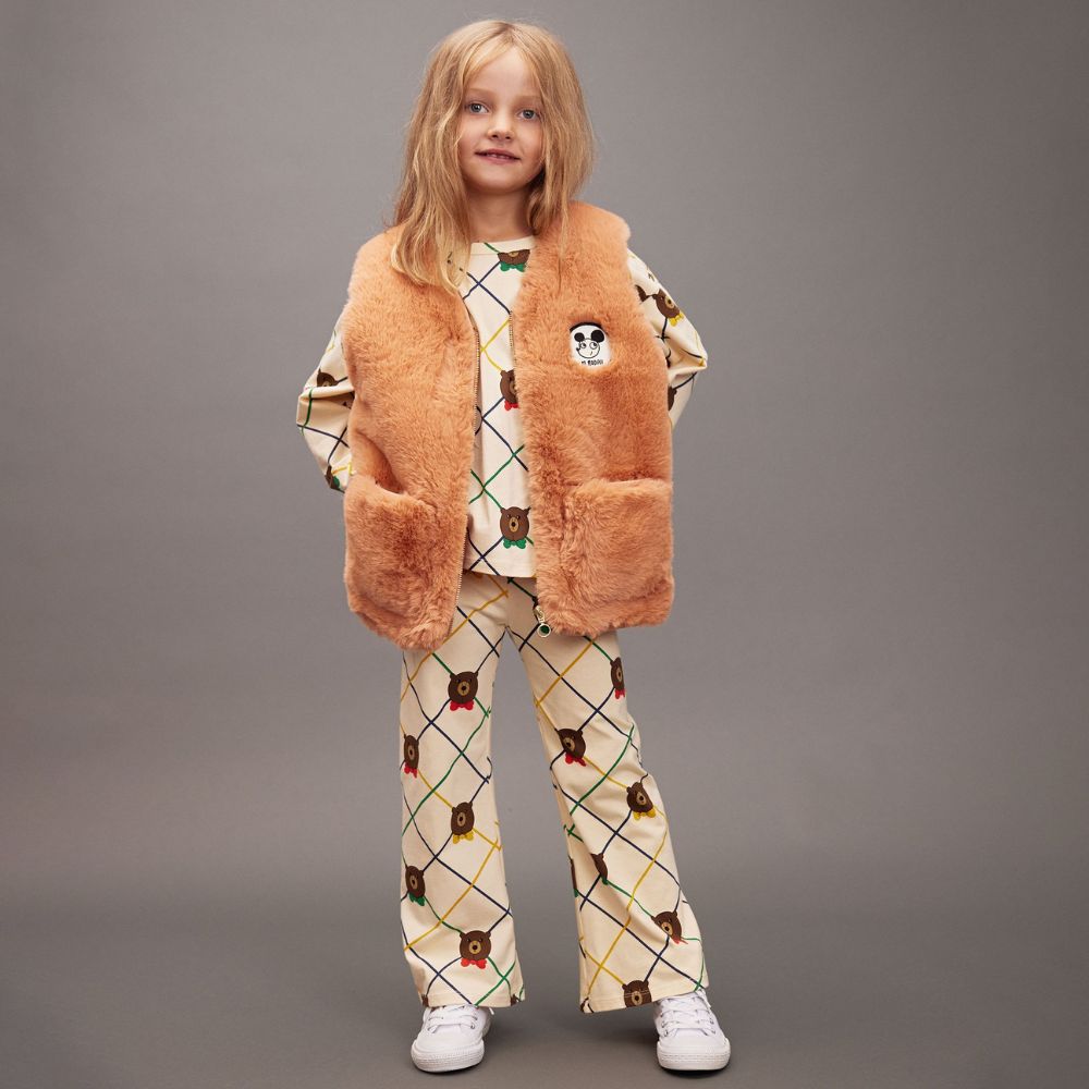 Mini Rodini Ritzratz Patch Faux Fur Vest