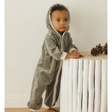 Quincy Mae Velour Zip Jumpsuit Forest