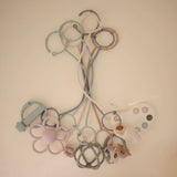 Mushie Adjustable Silicone Strap 2-Pack Blush/Shifting Sand