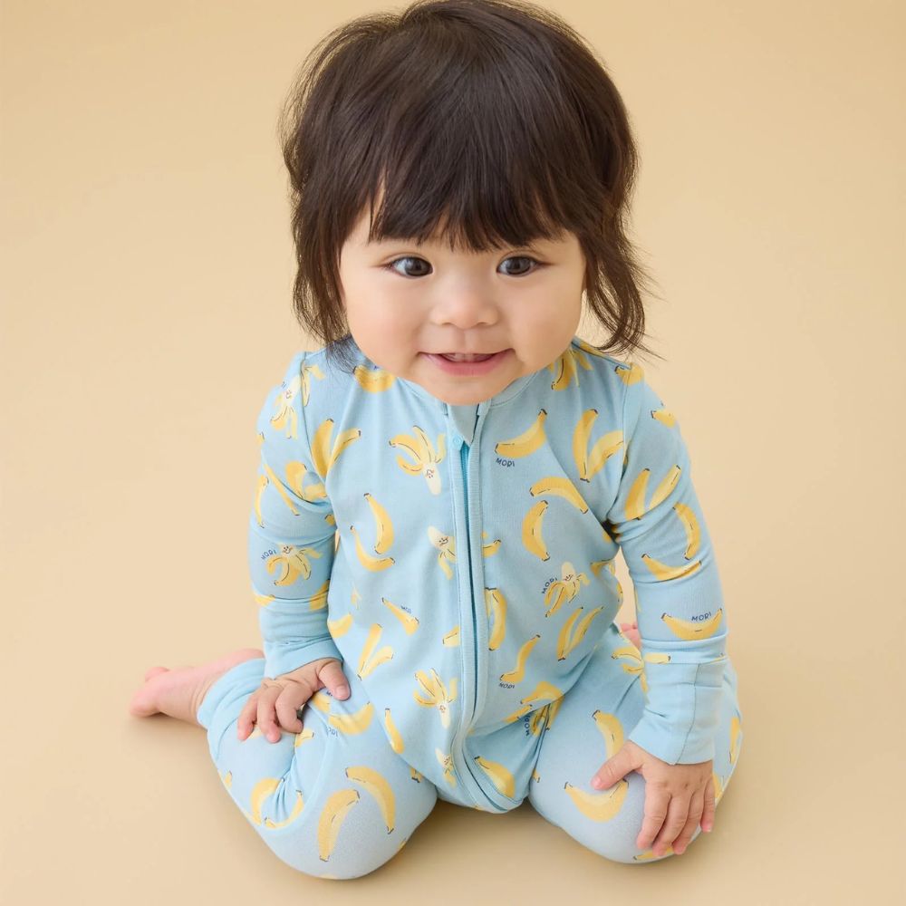 Mori Banana Two Way Zip-Up Sleepsuit