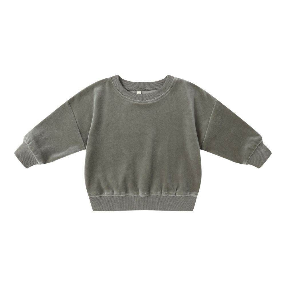 Quincy Mae Velour Relaxed Sweatshirt F