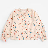 Bobo Choses Blossom blouse in cream organic cotton, all over floral print, relaxed fit