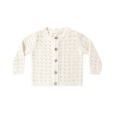 Quincy Mae Scalloped Cardigan Natural