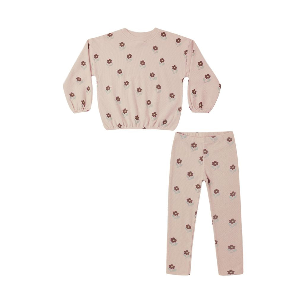 Rylee + Cru Spongey Knit Set Petal Daisy P