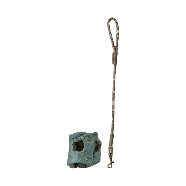 Maileg Pet Supply, Harness and Leash- Dark Mint