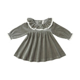 Quincy Mae Velour Baby Dress F