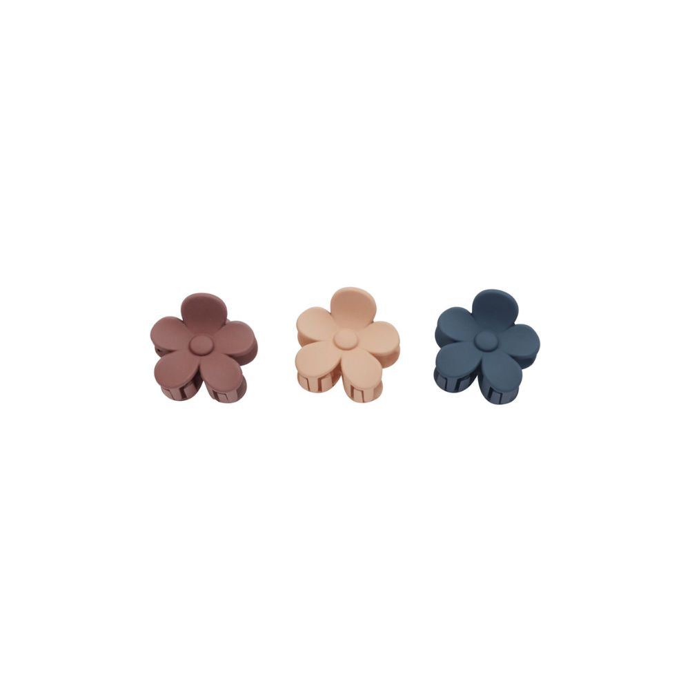 Rylee + Cru Flower Clip Set - Apricot/Indigo/Mulberry