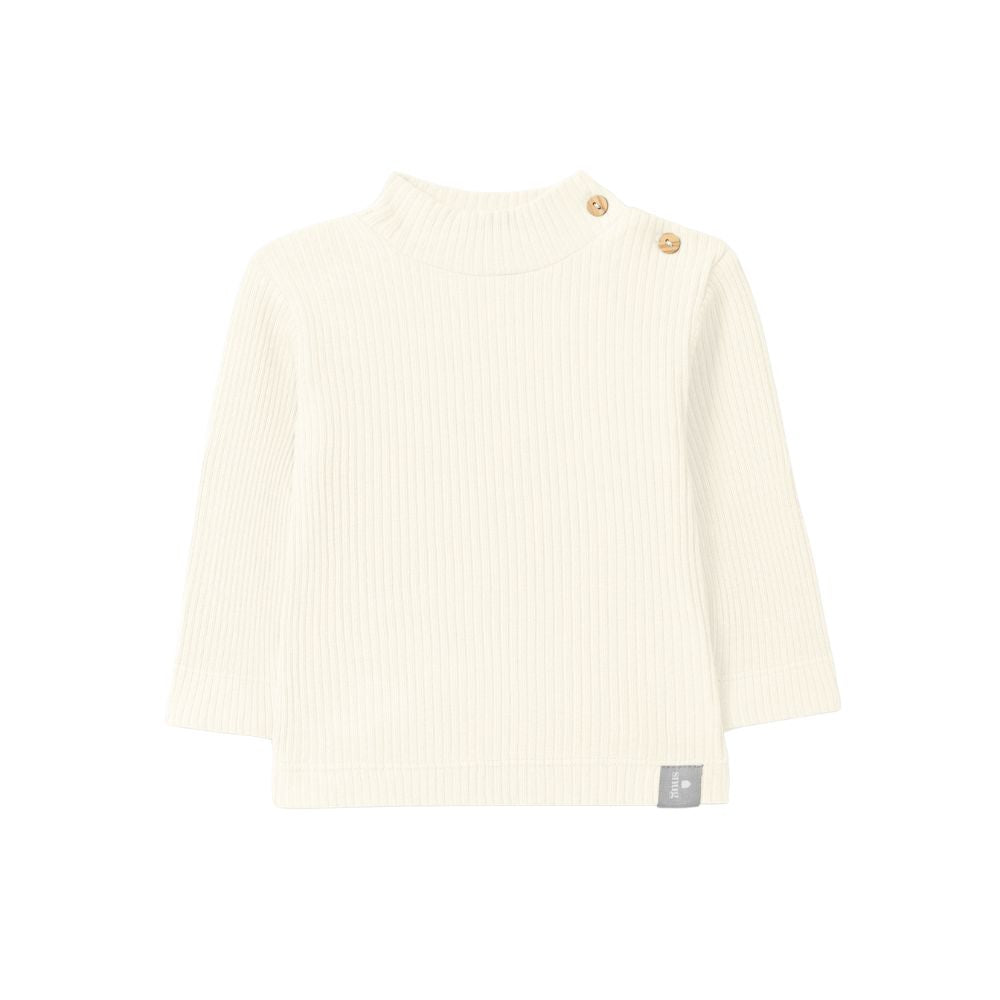 Snug Longsleeve Rolled Collar in Ribbed Jersey