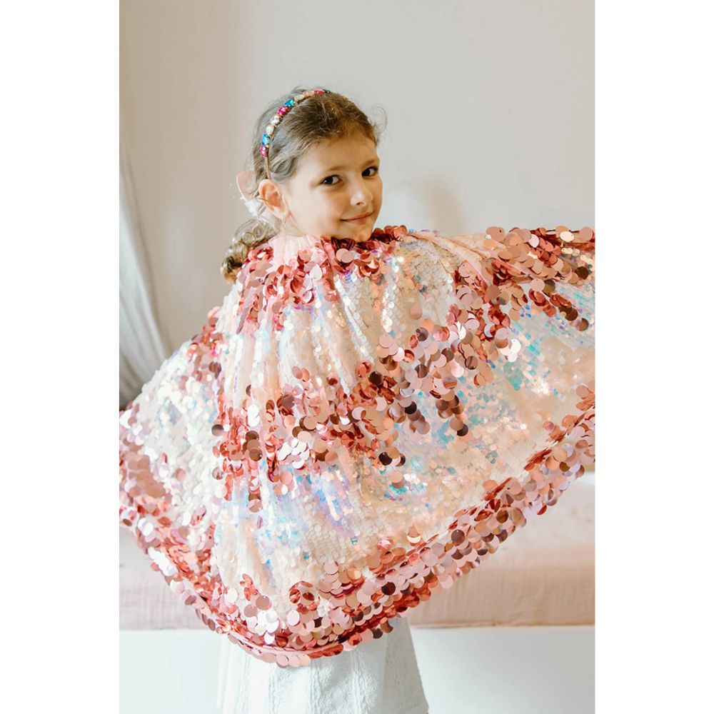 The 5th Avenue Pink Pailette Cape, size 4-6