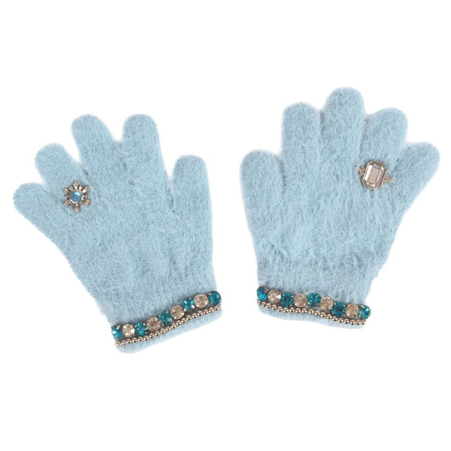 Great Pretenders Boujee Bijou Gloves, Light Blue