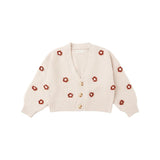 Rylee + Cru Boxy Crop Cardigan Ruby Daisy