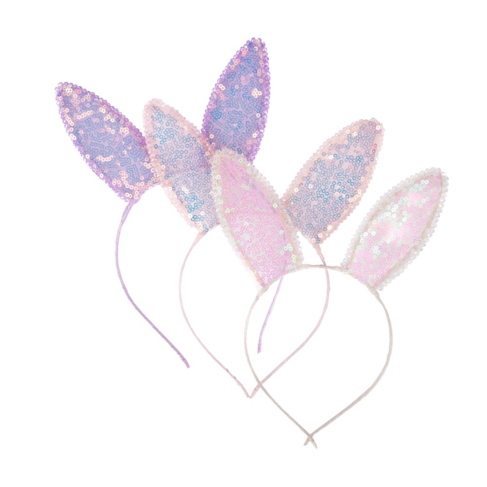 Bedazzled Bunny Ears Headband, Assorted