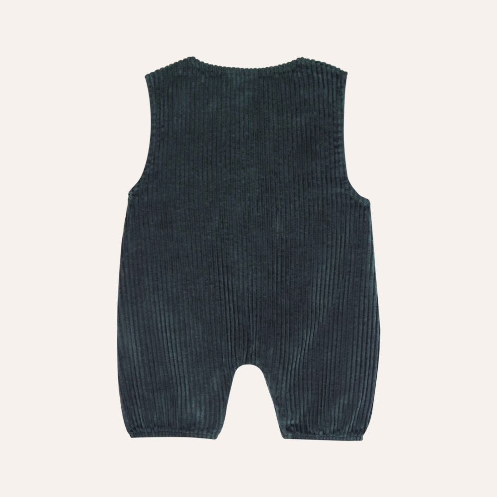The Campamento Baby Grey Corduroy Romper