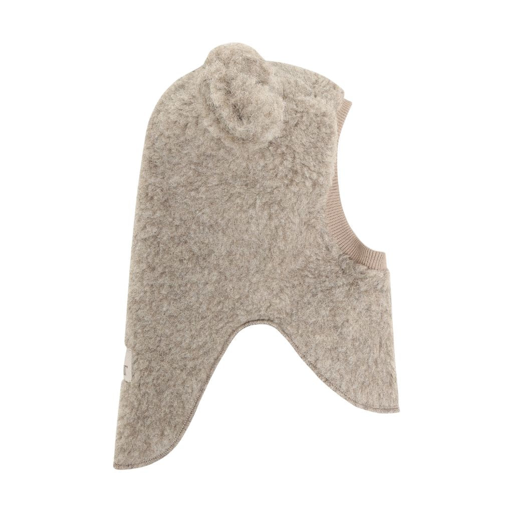 Huttelihut Balaclava Ears Wool Teddy Camel Melange
