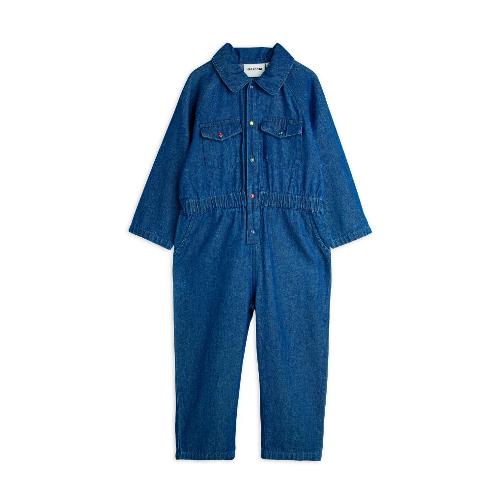 Mini Rodini Rodini Prix Lw Denim Woven Boiler Suit