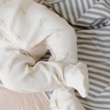 Quincy Mae Waffle Baby Blanket Sage Stripe